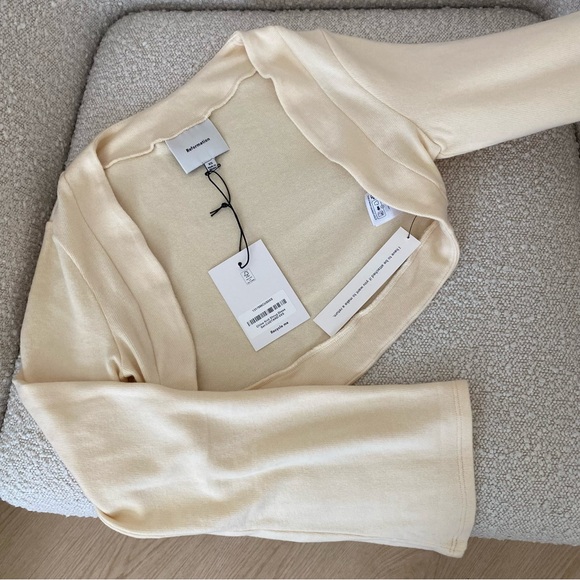 NWT Reformation Chloe Knit Shrug Dress Set in 'Custard' Size XS - Picture 7 of 16